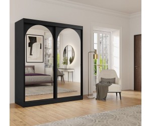 Szafa ubraniowa przesuwna MODIN 180 czarna