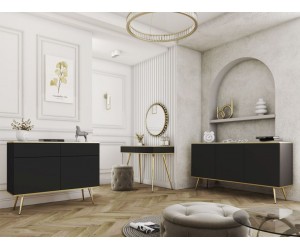 Meble systemowe ORO czarne - zestaw 1