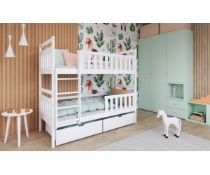 Łóżko piętrowe 2-os MONIŚ 90/190 + materace