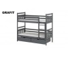 Łóżko piętrowe ADAM 80/180 + materace