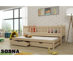 Łóżko piętrowe AMELIA 90x200 + materace