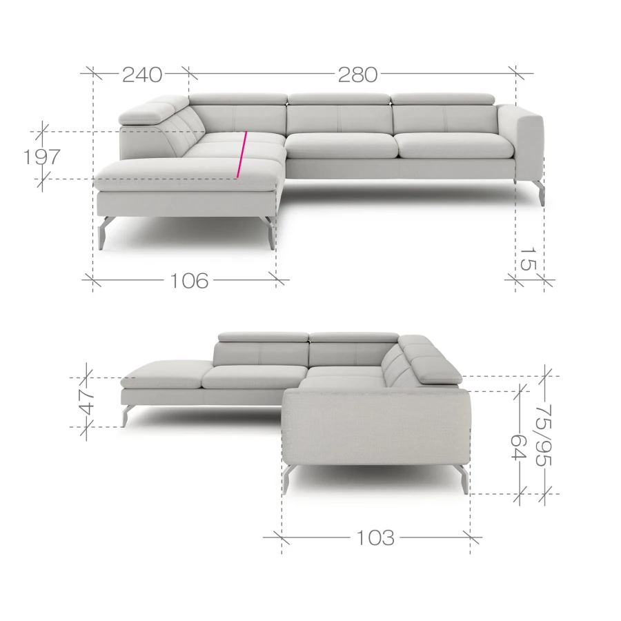 Narożnik RELAX OL+2,5BP
